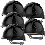 JSP EVO2 Safety Helmet - Slip Ratchet - Vented - Black (Pack of 5)