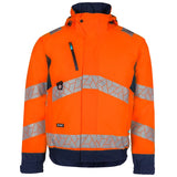 SYNQ® Sioen Beamer High-Vis Winter Waterproof Bomber Jacket Orange/Navy