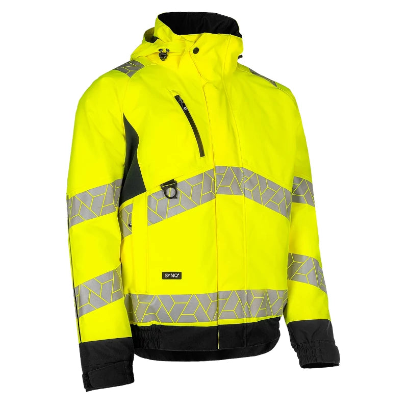 SYNQ® Sioen Beamer High-Vis Winter Waterproof Bomber Jacket Yellow/Black