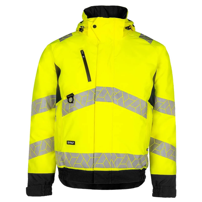 SYNQ® Sioen Beamer High-Vis Winter Bomber Jacket Yellow/Black