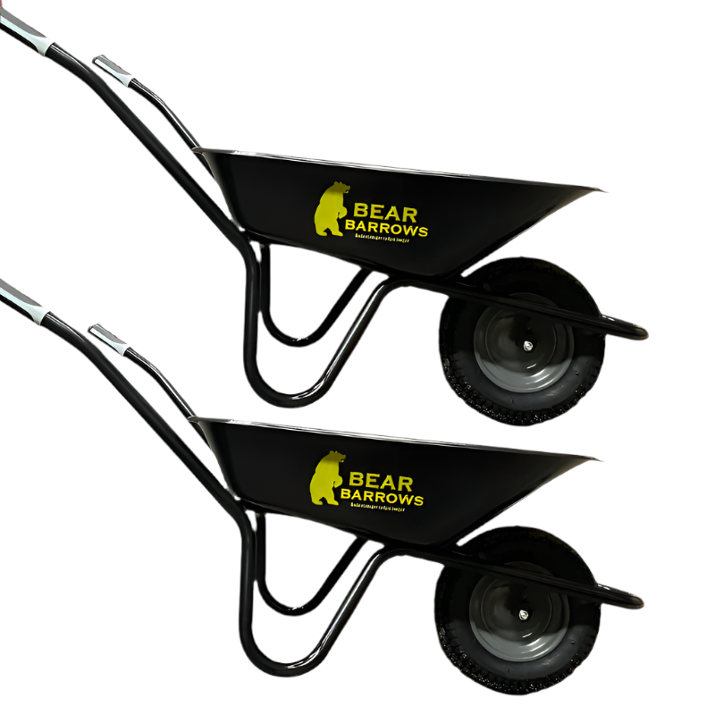 Bear Barrows Black Contractors Wheelbarrow (Pack of 2)