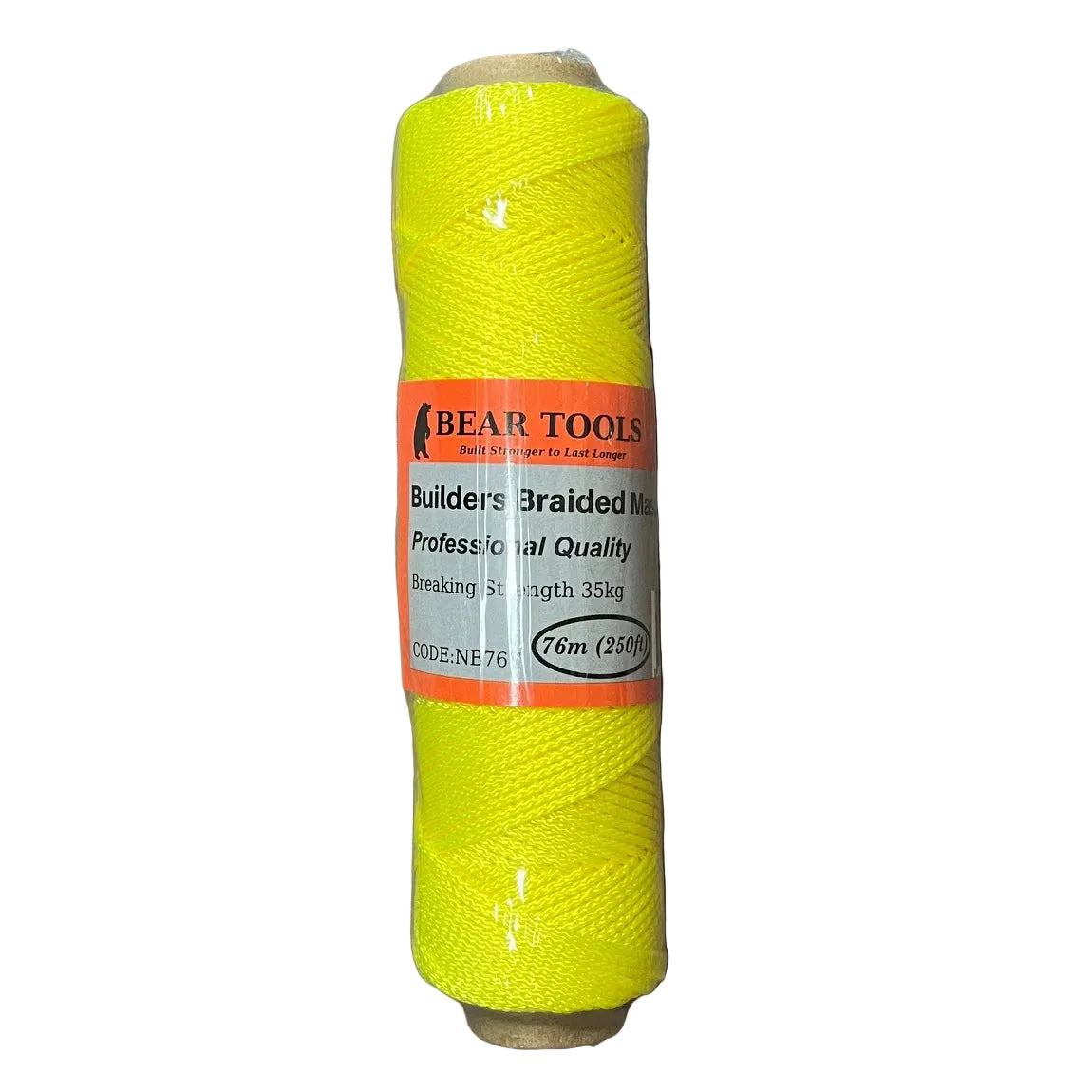 Bear Nylon Braided Masons Line 76m (250ft) x 1mm Yellow