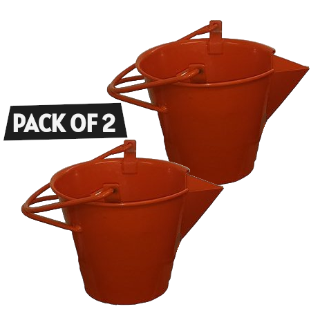 Bear Orange Steel V-Lip Tar Bucket (Pack of 2)
