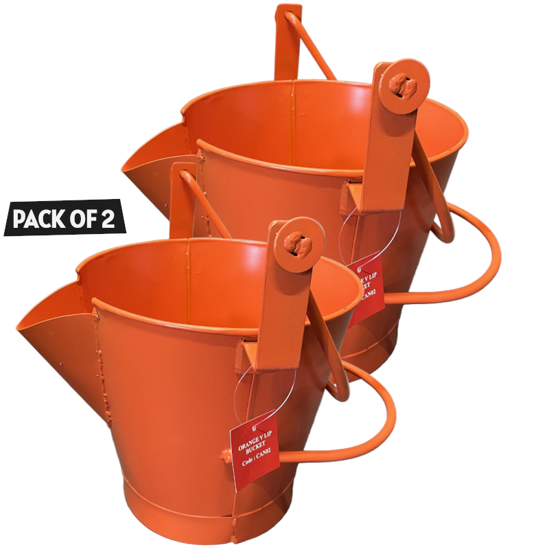 Tarson Bucket Bear Orange Steel V-Lip Tar Bucket (Pack of 2) – Toolman Limited