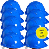 Climax Wheel Ratchet Safety Helmet Blue (Pack of 10)