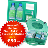 Click Medical Bs8599 Medium First Aid Kit and Medical Eyewash Station