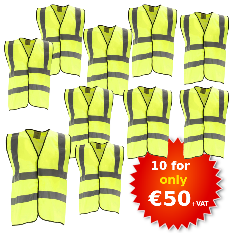 Beeswift Hi-vis Vest Saturn Yellow (Pack of 10)