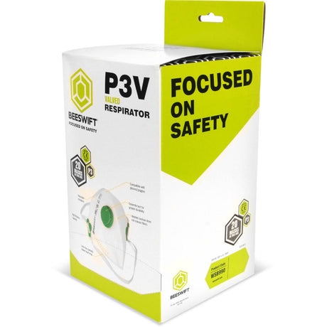 Beeswift Fold Flat P3 Valved Mask White (Box of 20)