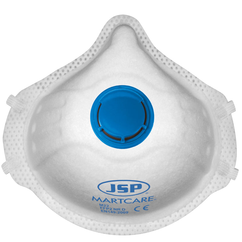 JSP Martcare® Disposable Moulded Mask (M22) FFP2V (Box of 10)