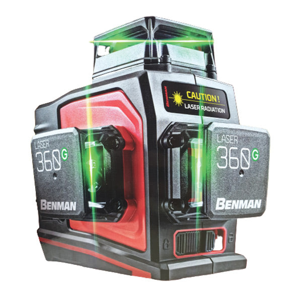 Benman Green Beam Self-Levelling Line Laser 3×360° with Receiver