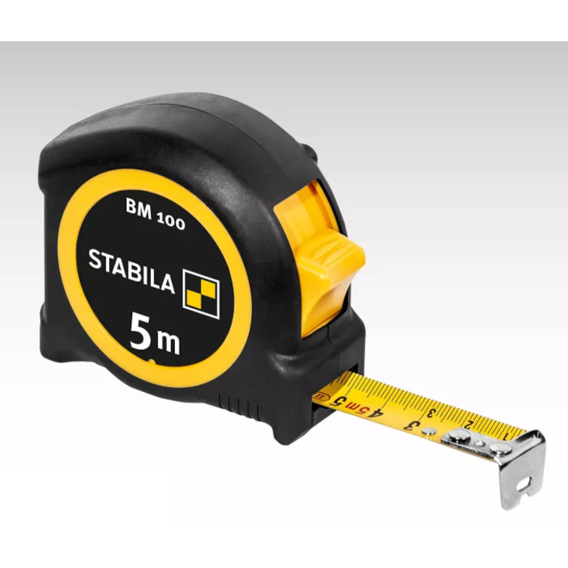 Stabila Set of 2 BM 100 Pocket Tapes - 5m (16.4 ft) & 8m (26.2 ft) , metric scale