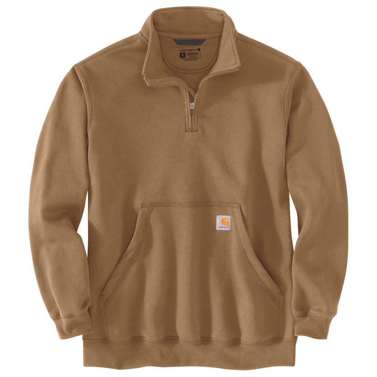 Marquette 1/4-Zip Mock-Neck Sweatshirt Brown