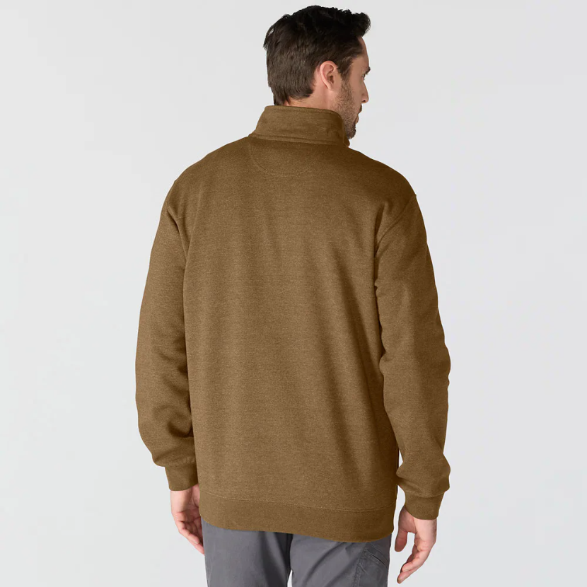 Marquette 1/4-Zip Mock-Neck Sweatshirt Brown