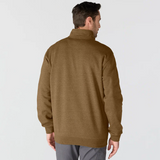 Marquette 1/4-Zip Mock-Neck Sweatshirt Brown