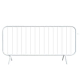 Red or White Powder Coated Crowd Control Barrier - Fixed Leg