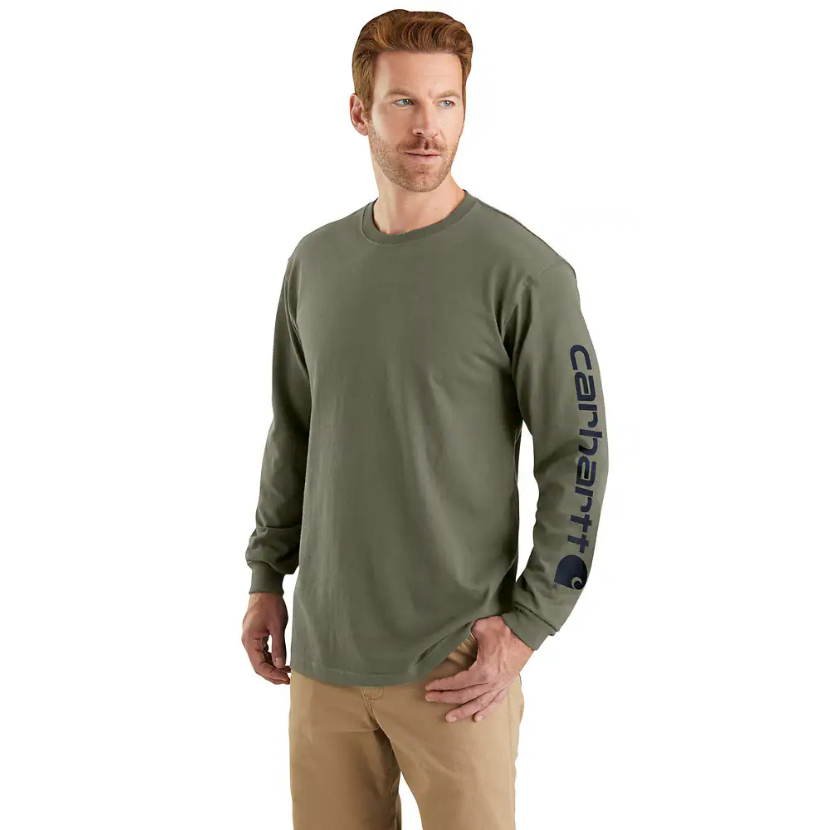 Dearborn Relaxed LS Sleeve-Logo T-Shirt Dusty Olive