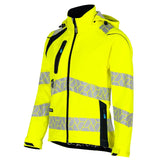 SYNQ® Deteqtor Women's Yellow/Black High-Vis Softshell Jacket, Stretch