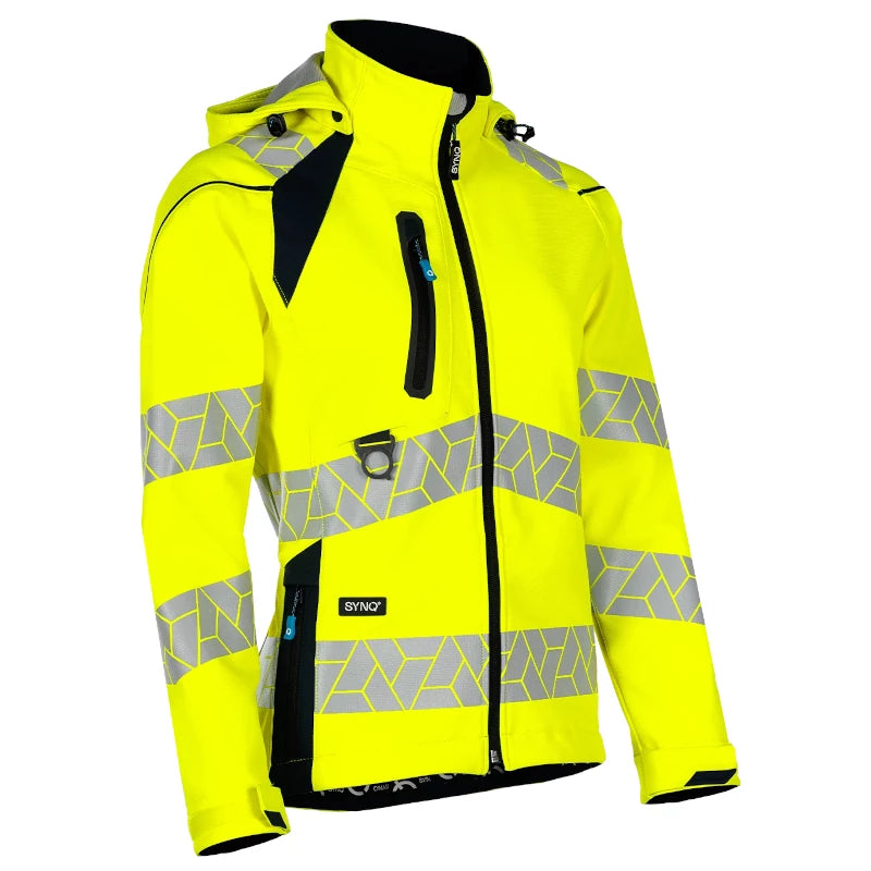 SYNQ® Deteqtor Women's Yellow/Black High-Vis Softshell Jacket, Stretch