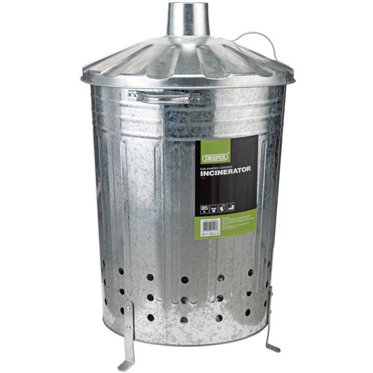 Draper Galvanised Garden Incinerator, 85L