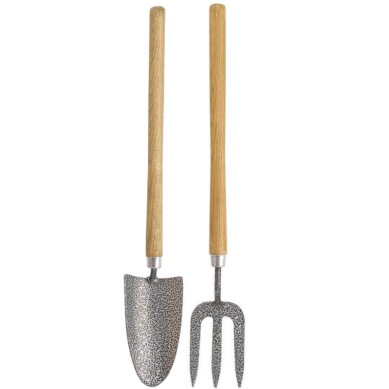 Draper Tools Carbon Steel Trowel & Weeding Fork Set with Intermediate Length Ash Handles