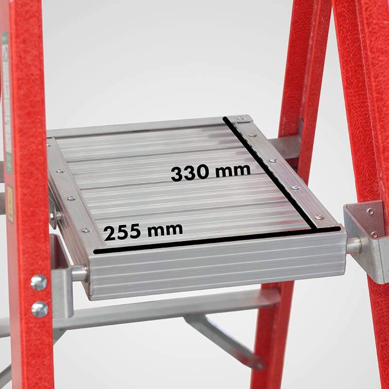 Fiberglass Electra Single-Sided Stepladder 3 steps + TopCoat