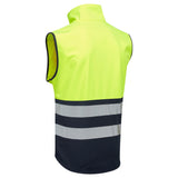 Supertouch Essentials Hi Vis Eco Coolair 2 Tone Yellow/Navy Softshell Gilet