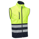 Supertouch Essentials Hi Vis Eco Coolair 2 Tone Yellow/Navy Softshell Gilet