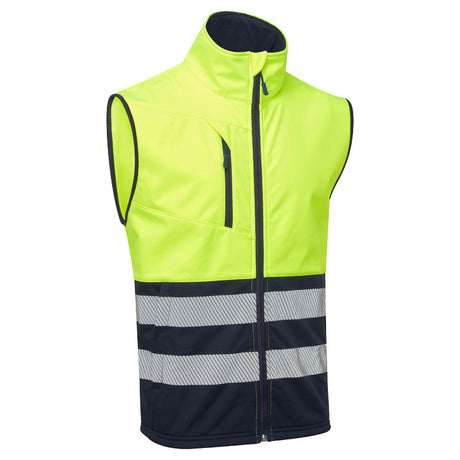 Supertouch Essentials Hi Vis Eco Coolair 2 Tone Yellow/Navy Softshell Gilet