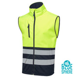 Supertouch Essentials Hi Vis Eco Coolair 2 Tone Yellow/Navy Softshell Gilet