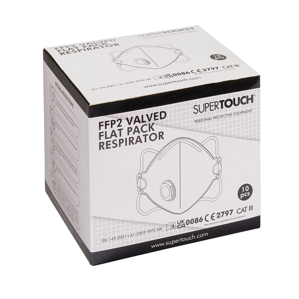 Supertouch FFP2 Valved Flat Pack Respirator (6 Boxes of 10)