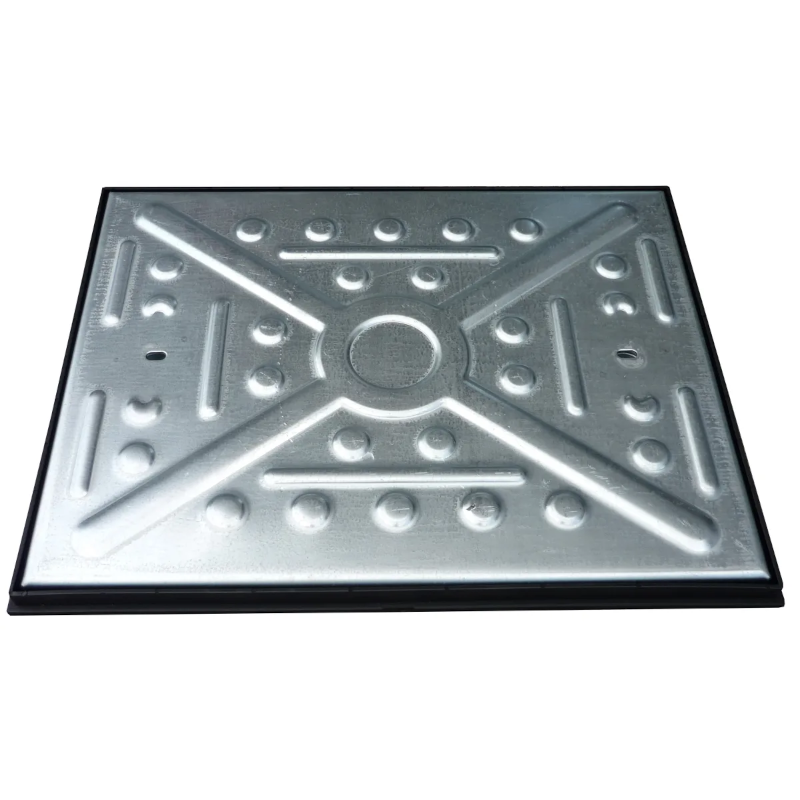 Galvanised Manhole Cover 600 x 600 x 2.5T (BLUE)