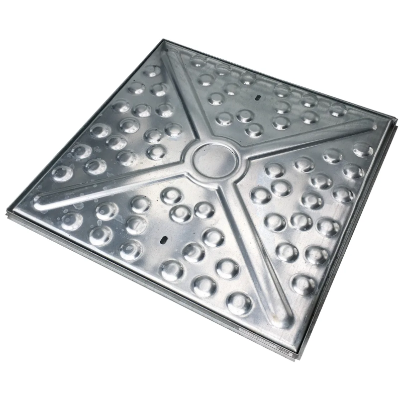 Galvanised Manhole Cover 600 x 600 x 10T (RED)