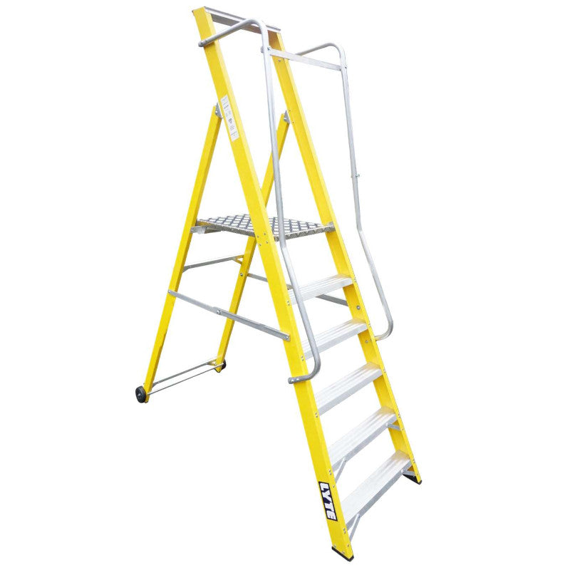 GLASSFIBRE PODIUM LADDER 6 STEP