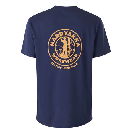 HARD YAKKA HERITAGE ICON T SHIRT NAVY