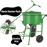 Forced Action Resin Pan Mixer and Honda Resin Porta Trowel Bundle Deal