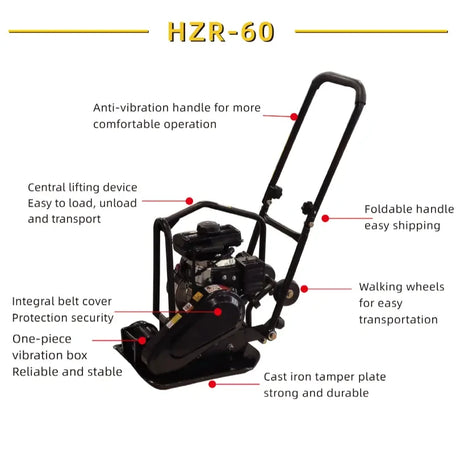 Dynamic Loncin 350mm Compaction Plate HZR-60 with Water Tank