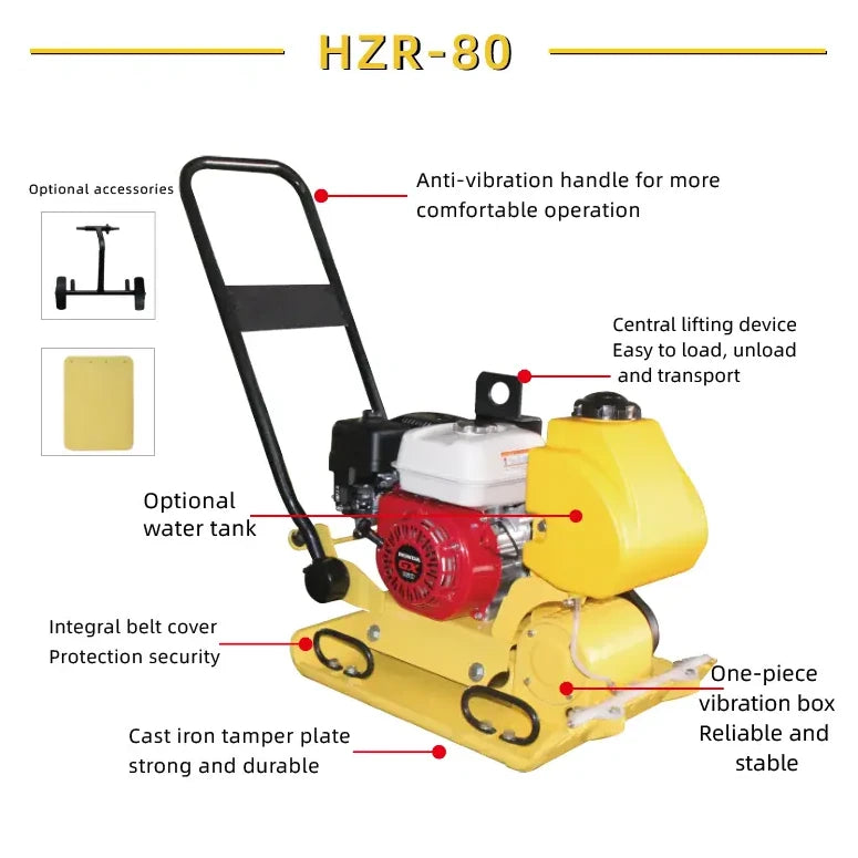 Dynamic Honda 400mm Wacker Plate HZR-80 with Water Tank