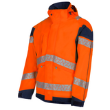 SYNQ® Jacklight High-vis Rain Jacket Orange/Navy