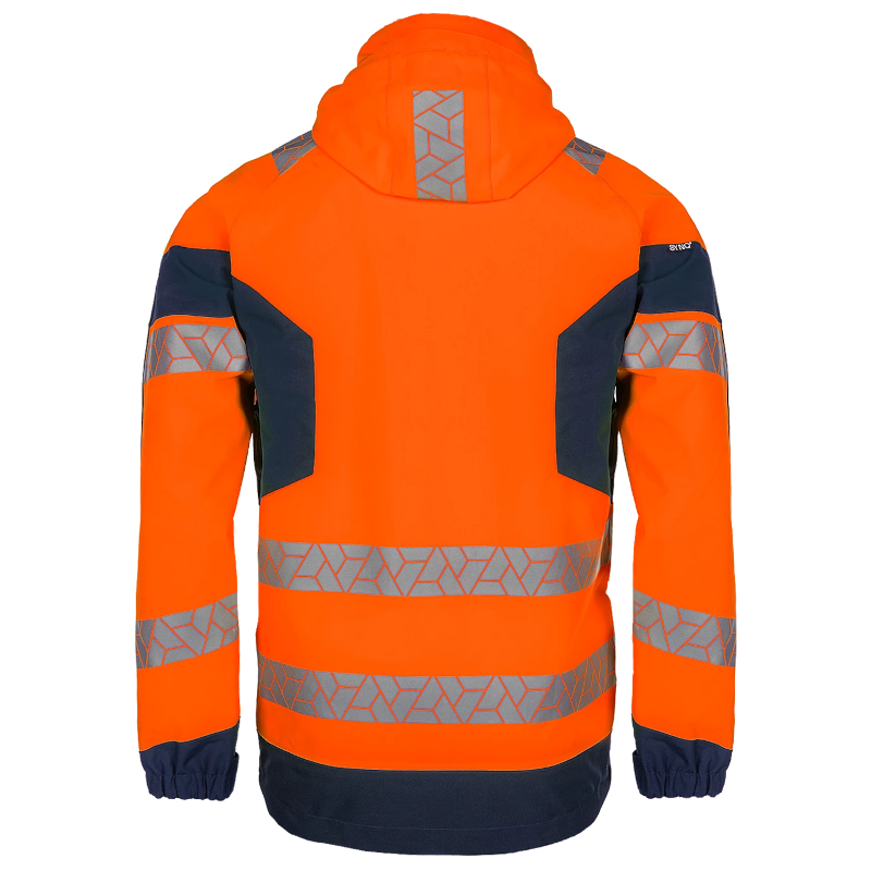 SYNQ® Jacklight High-vis Rain Jacket Orange/Navy