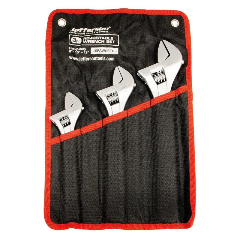 Jefferson 3 Piece Adjustable Wrench Set