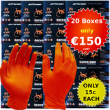 Jefferson Orange Gecko Grip Nitrile Gloves XL (20 Boxes of 50)