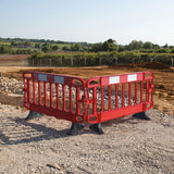 Navigator® Plus 2m Traffic Barrier with Black Anti-Trip Feet - Red