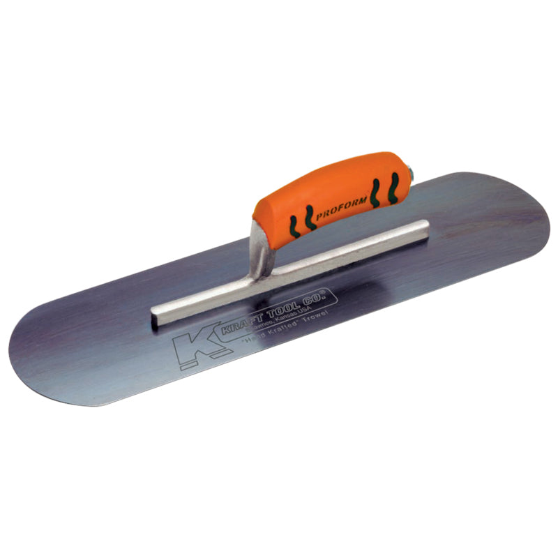 Kraft 12" x 4" Blue Steel Pool Trowel with a ProForm® Handle