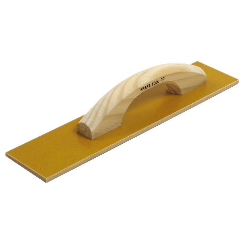 Kraft 16" x 3-1/2" Square End Laminated Canvas-Resin Hand Float with Wood Handle CF505