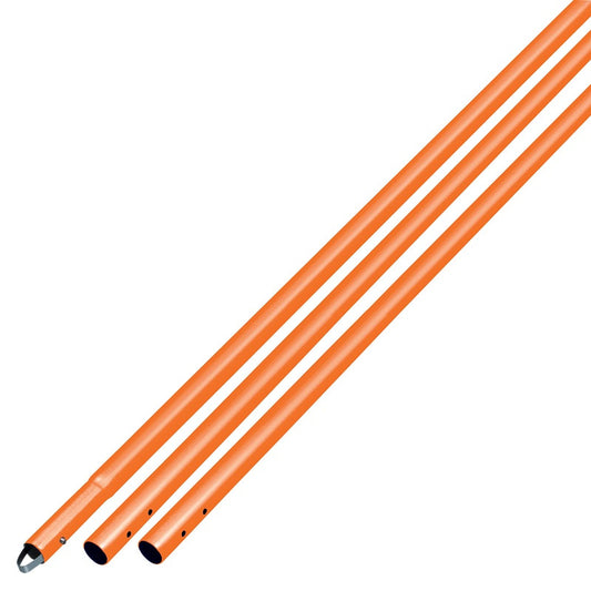 Kraft Orange Aluminum Bullfloat Poles - 1-3/4" Diameter with clips (Box of 3)