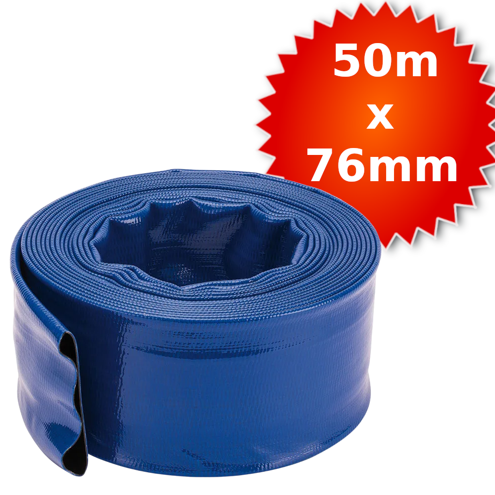3" Runflat Water Hose (50M x 76mm)