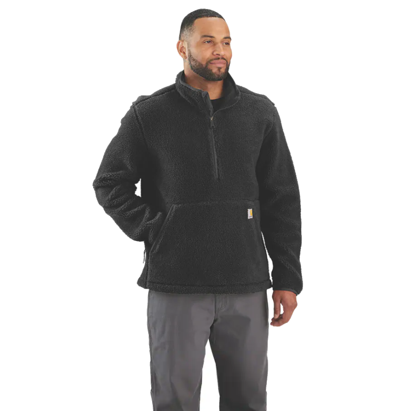 Loose Fit Fleece Pullover Black