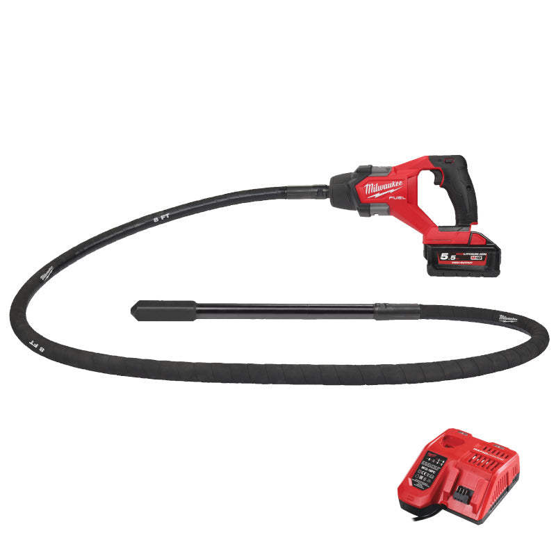 M18 FUEL™ Needle Concrete Vibrator plus M12 Fast 18V Charger Kit