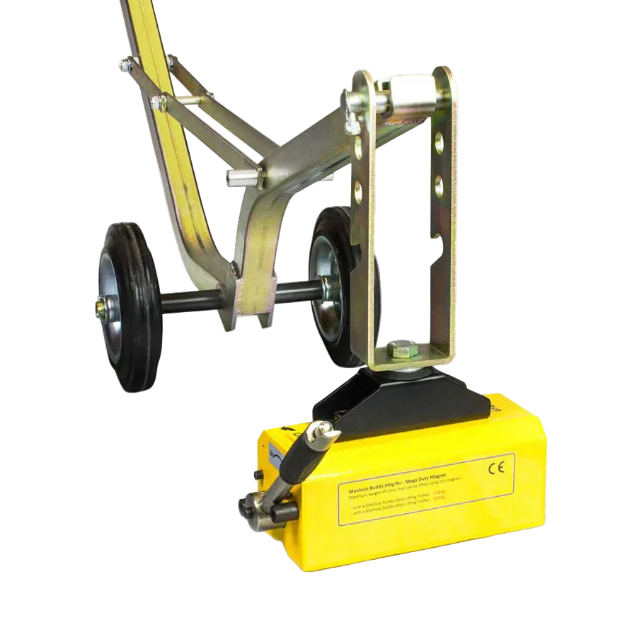 MAGTEC Best of Both Magnetic Manhole Cover Lifting Set (Magnet + Trolley)