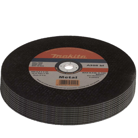 Makita 12" (300mm) Metal Cutting Disc (Pack of 10)